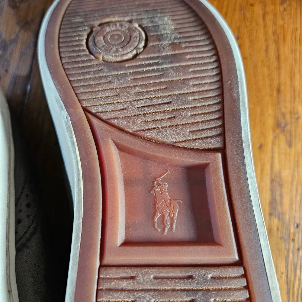 Polo Ralph Lauren Alek Oxford Sneakers Kids Brown Leather Brogue‎ Shoes Size 3